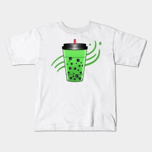 Boba Tea Matcha Kids T-Shirt